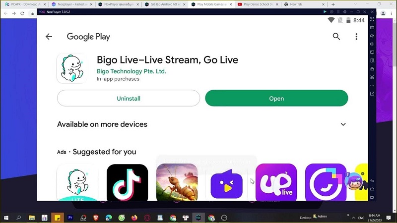 Bigo Live trên máy tính cho phép phát sóng trực tiếp và tương tác với cộng đồng toàn cầu
