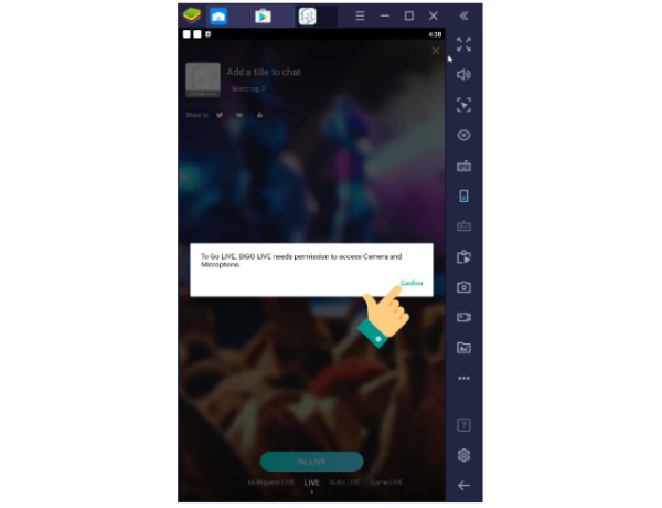 Cấp quyền cho ứng dụng truy cập Camera và Microphone