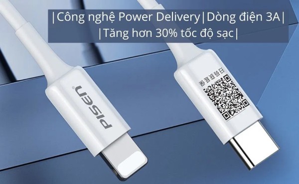 Cáp sạc Pisen sử dụng công nghệ tiên tiến giúp tăng khả năng dẫn điện 
