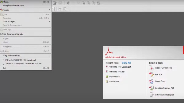 Mở file PDF cần ký bằng Acrobat XI