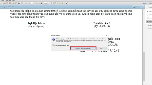 Chọn Draw New Signature 