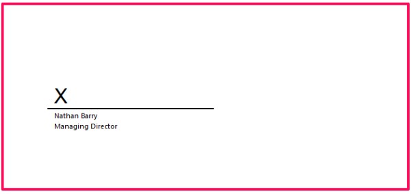 Tiến hành tạo chữ ký bằng Signature line