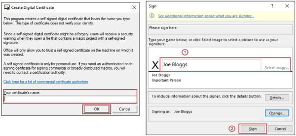 Nhập tên, ký tên hoặc dán hình ảnh chữ ký, rồi nhấn Sign