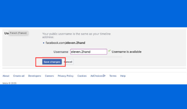 Điền tên người dùng mới và chọn Lưu thay đổi