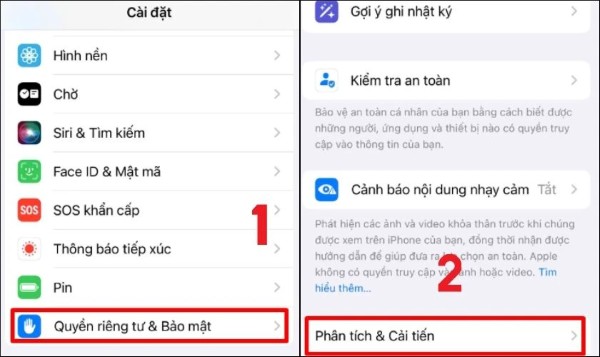 Chọn Phân tích dữ liệu