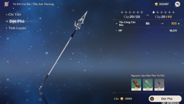 Cần chú trọng tăng cấp nhân vật cũng như cải tiến trang bị