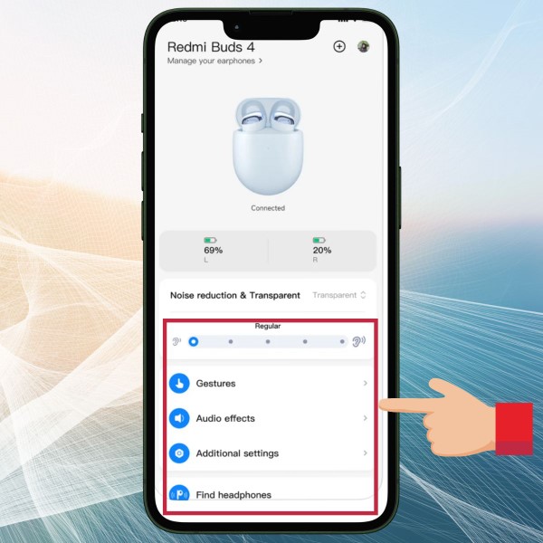 Tuỳ chỉnh các thông số sau khi kết nối