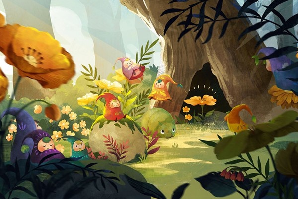 Đồ họa trong game Hoa được vẽ tay thủ công với độ chi tiết và tinh tế cao