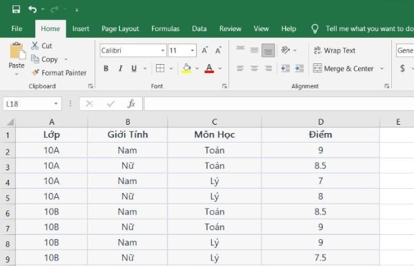 Đề bài tính tổng điểm của học sinh nữ có điểm trên 8