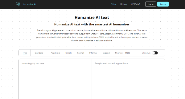 Nhập đoạn văn bản do AI tạo ra vào ô nhập liệu