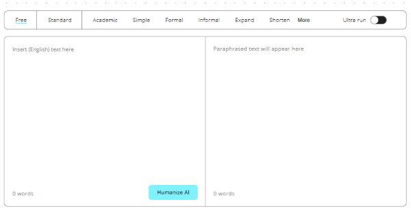 Nhấn “Humanize AI” 