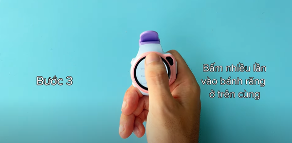 Nhấn liên tục biểu tượng cài đặt