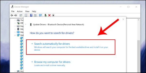 Nhấn Search automatically for drivers