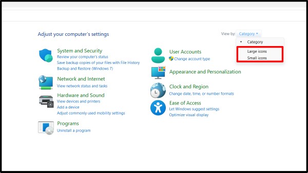 Chọn kích thước biểu tượng