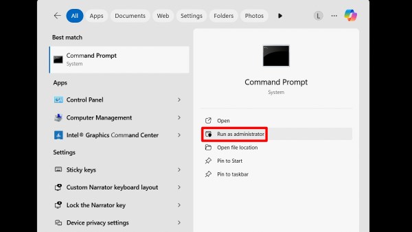 Chọn Run as administrator