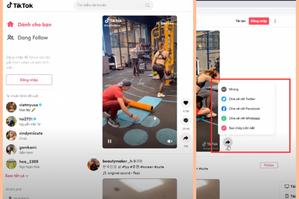 Sao chép liên kết video TikTok