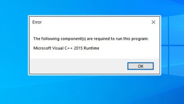 Tình trạng lỗi thiếu Runtime hoặc các lỗi liên quan đến DLL