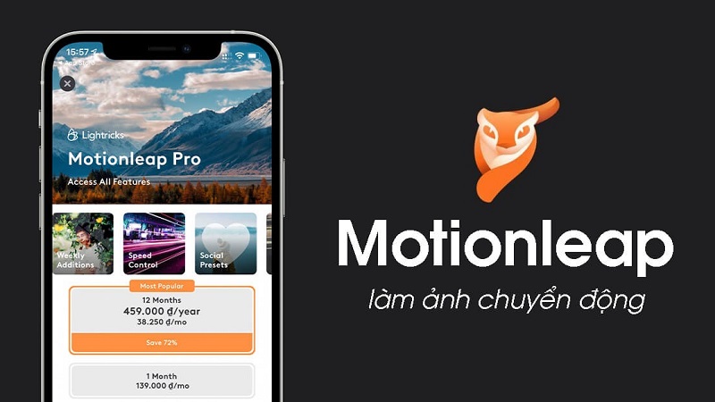 App chỉnh sửa ảnh động Motionleap ra đời năm 2018