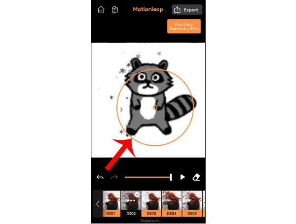 Di chuyển vòng tròn điều hướng thay đổi hướng bay các mảnh ảnh