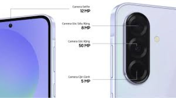 Cụm camera sau và trước của Galaxy A36