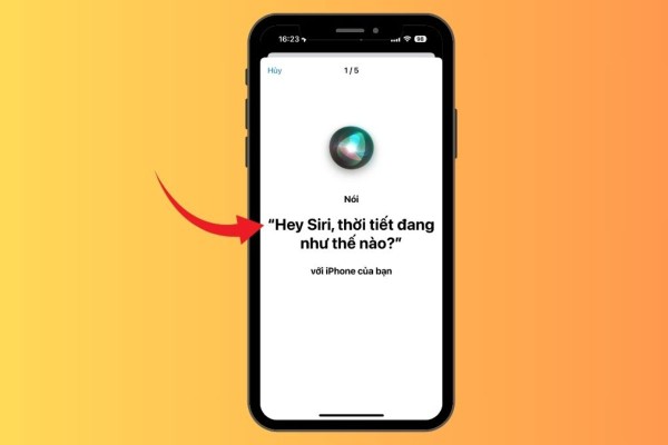 Người dùng nói “Hey Siri” hoặc “Siri” tùy theo cài đặt