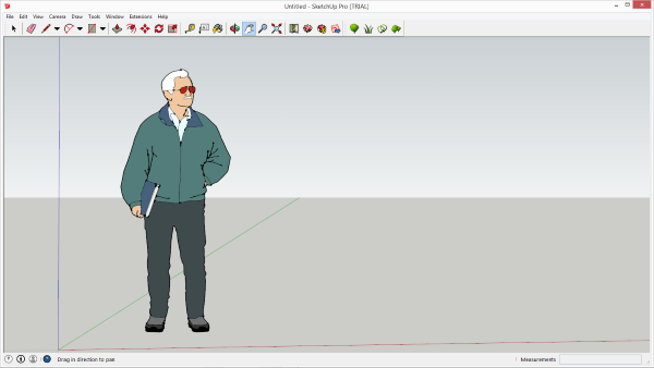 Nhân vật mặc định xuất hiện để chỉ tỷ lệ thật trong bản vẽ