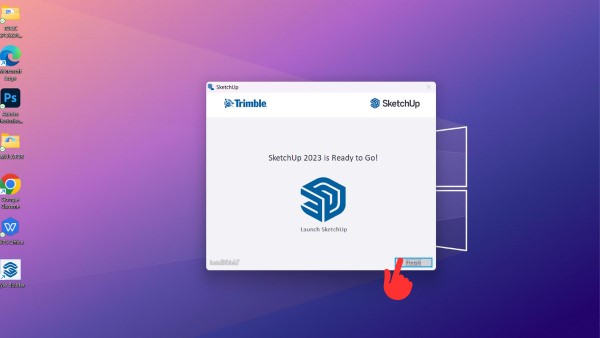Chọn “Finish” để hoàn tất