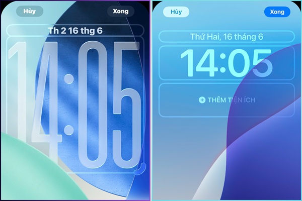 Giao diện màn hình khóa trên iOS 26 được làm bắt mắt hơn và người dùng có thể tùy chỉnh theo ý muốn