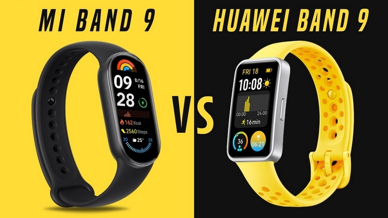So sánh thiết kế Mi Band 9 và Huawei Band 9