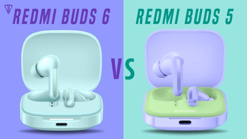 So sánh thiết kế Redmi Buds 6 và Redmi Buds 5