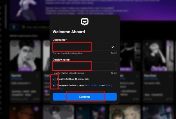 Nhập thông tin đăng ký