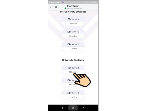 Nhấn chọn giữa hai nhóm