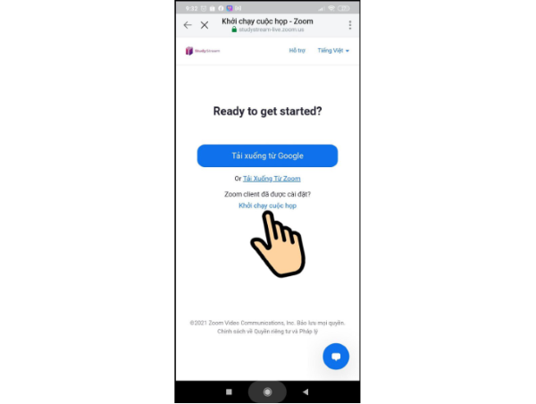 Chọn Khởi chạy cuộc họp