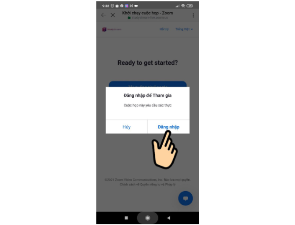 Đăng nhập tài khoản Zoom