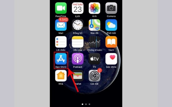 Chọn vào App Store