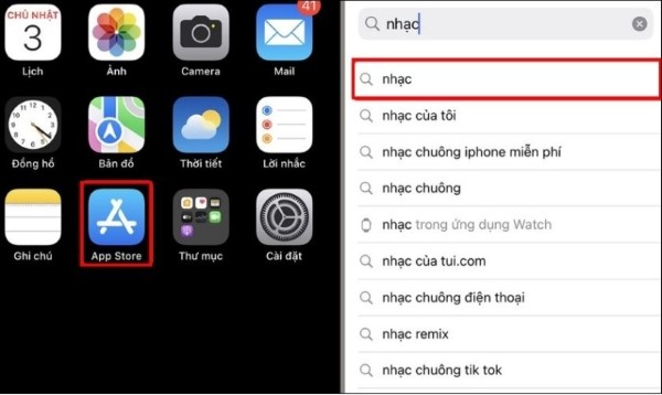 Nhập tên ứng dụng vào thanh tìm kiếm