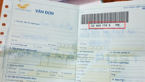 Nhập chính xác mã vận đơn EMS vào ô tra cứu