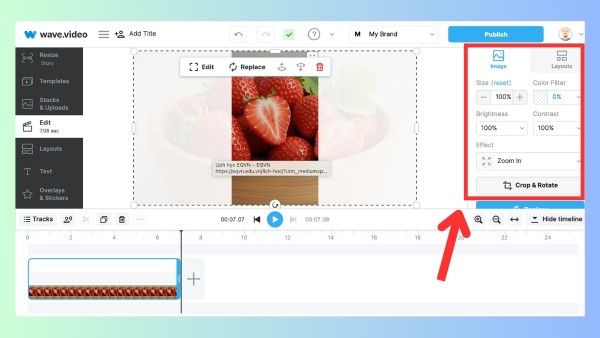 Chỉnh sửa thêm hình ảnh, nhạc nền, màu nền và hiệu ứng