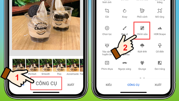 Chọn Công cụ > Chỉnh sửa
