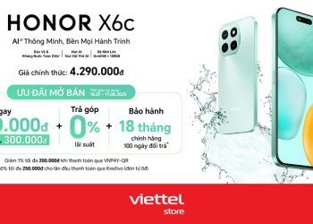Ưu đãi mở bán HONOR X6c: Giảm ngay 300.000đ, trả góp 0%