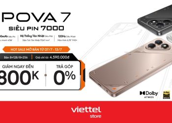 Hotsale mở bán TECNO POVA 7 giảm ngay đến 800.000đ, trả góp 0%