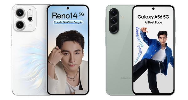 So sánh OPPO Reno14 và Samsung Galaxy A56