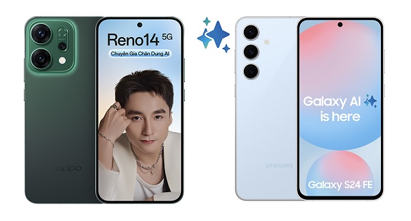 So sánh OPPO Reno14 và Samsung Galaxy S24 FE