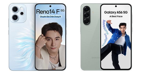 So sánh OPPO Reno14 F và Samsung Galaxy A56