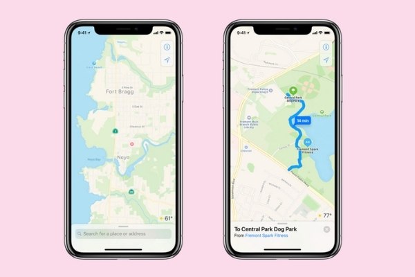 Ứng dụng chỉ đường trên iPhone tên Apple Maps