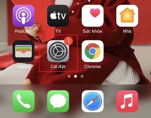 Mở vào Cài đặt