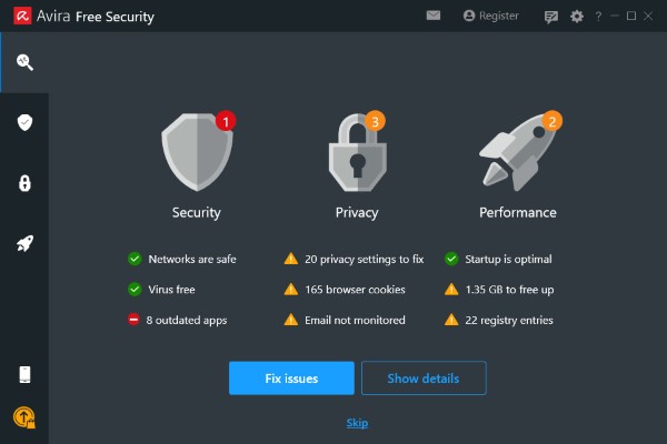 Những tính năng nổi bật của phần mềm Avira