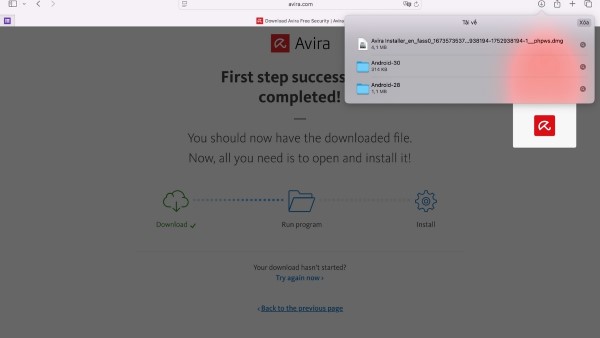 Mở tệp cài đặt có định dạng ".exe"