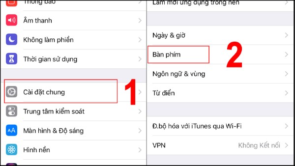 Chọn Cài đặt chung