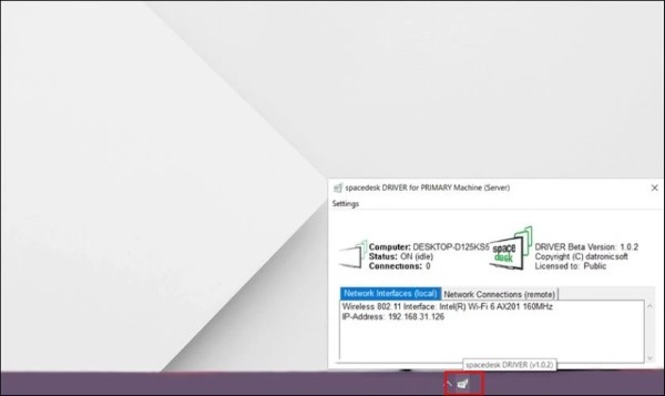 Biểu tượng phần mềm hiển thị tại thanh Taskbar